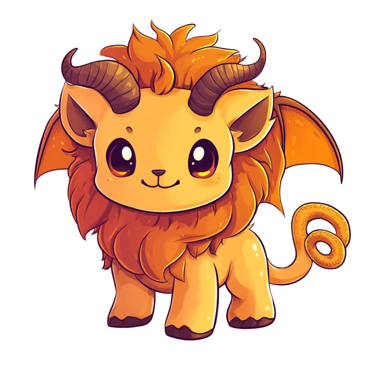 Cute Chimera Character Vinyl Car Decal Sticker – Waterproof & UV-Resistant 4.0"