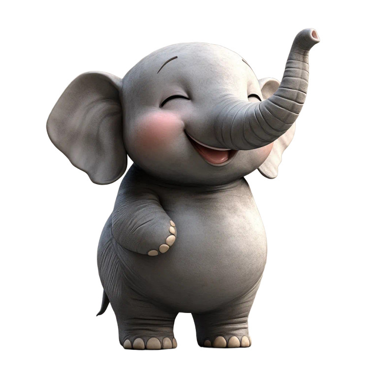 Cute Chubby Asian Elephant Vinyl Car Decal Sticker – Waterproof & UV-Resistant 4.0"