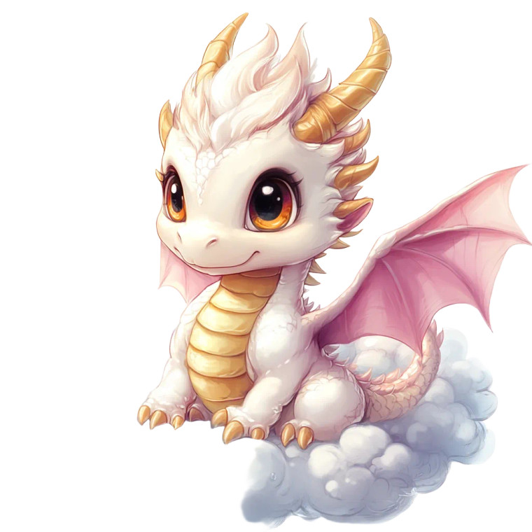 Cute Dragon Chibi Style Vinyl Car Decal Sticker – Waterproof & UV-Resistant 4.0"