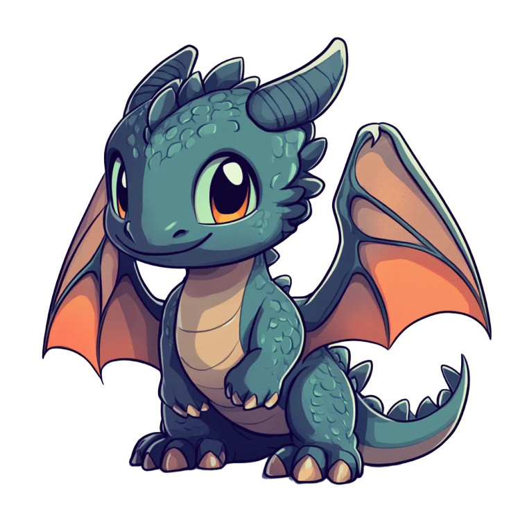 Cute Dragon Profile Vinyl Car Decal Sticker – Waterproof & UV-Resistant 4.0"