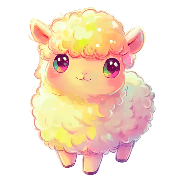 Cute Fluffy Alpaca Vinyl Car Decal Sticker – Waterproof & UV-Resistant 4.0"