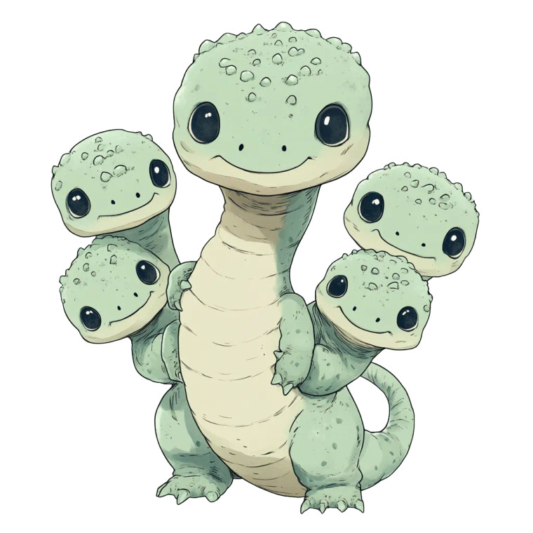 Cute Hydra Monster Vinyl Car Decal Sticker – Waterproof & UV-Resistant 4.0"