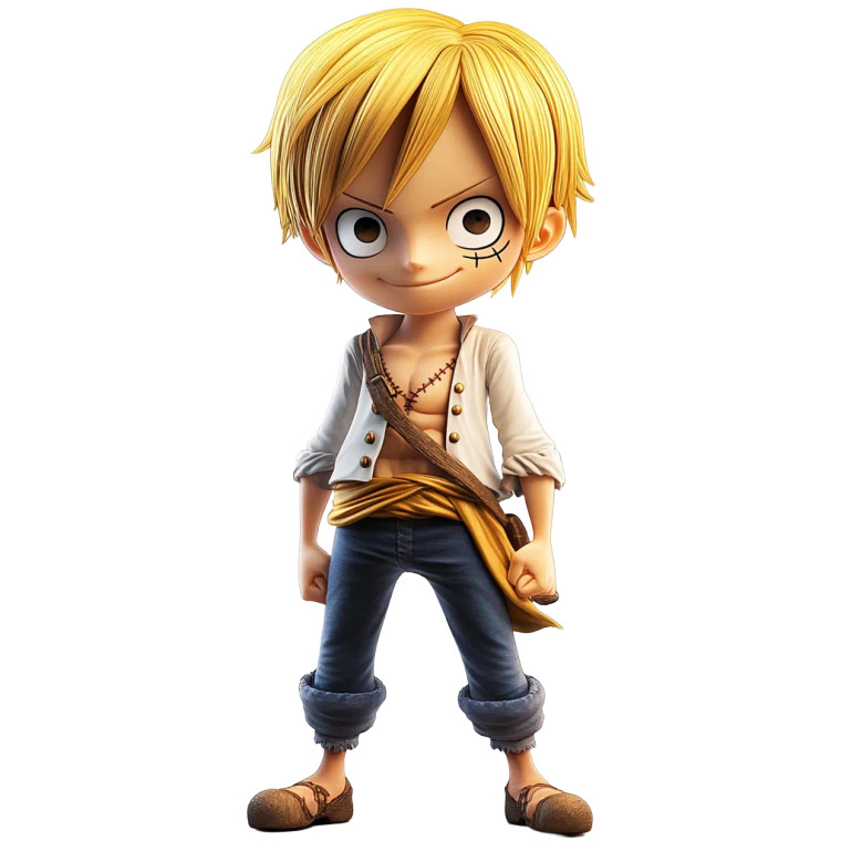 Cute Sanji One Piece Vinyl Car Decal Sticker – Waterproof & UV-Resistant 4.0"