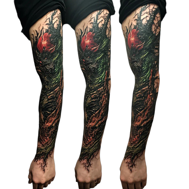 Dark Fantasy Arm Tattoo Vinyl Car Decal Sticker – Waterproof & UV-Resistant 4.0"