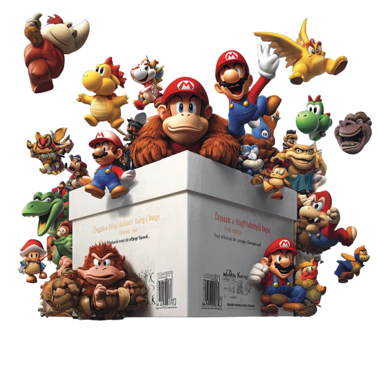 Donkey Kong Mario Box Vinyl Car Decal Sticker – Waterproof & UV-Resistant 4.0"