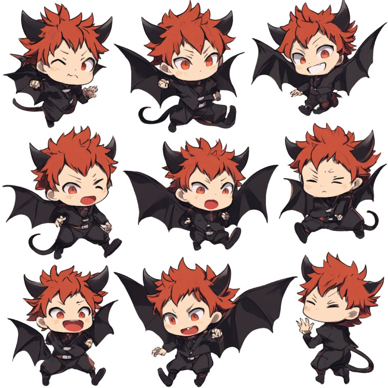 Dryness Imp Poses Vinyl Car Decal Sticker – Waterproof & UV-Resistant 4.0"