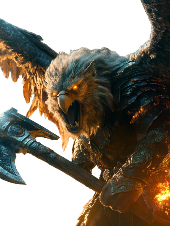 Eagle Lion Beast Warcraft Vinyl Car Decal Sticker – Waterproof & UV-Resistant 4.0"