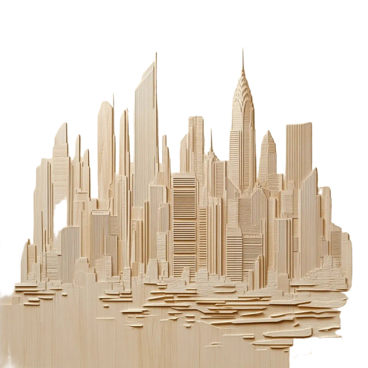 Embossed Cityscape 3D Laser Vinyl Car Decal Sticker – Waterproof & UV-Resistant 4.0"