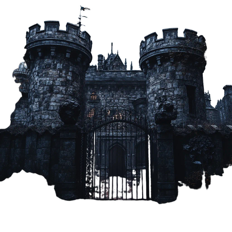Evil Dark Castle Portrait Vinyl Car Decal Sticker – Waterproof & UV-Resistant 4.0"
