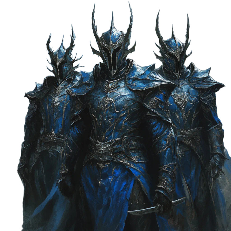 Evil Elven Warriors Blue Vinyl Car Decal Sticker – Waterproof & UV-Resistant 4.0"