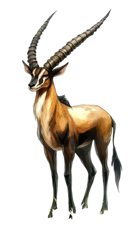 Fantasy Antelope Concept Vinyl Car Decal Sticker – Waterproof & UV-Resistant 4.0"
