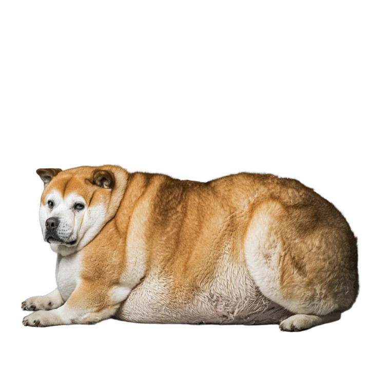 Fat Shiba Inu Vinyl Car Decal Sticker – Waterproof & UV-Resistant 4.0"