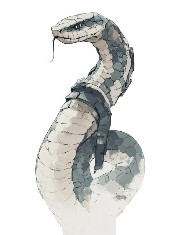 Fierce Snake Gray Anime Vinyl Car Decal Sticker – Waterproof & UV-Resistant 4.0" Fierce Snake Gray Anime Vinyl Car Decal Sticker – Waterproof & UV-Resistant 4.0"