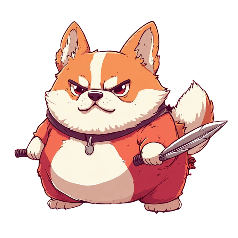 Fighting Corgi Cute Fat Vinyl Car Decal Sticker – Waterproof & UV-Resistant 4.0"