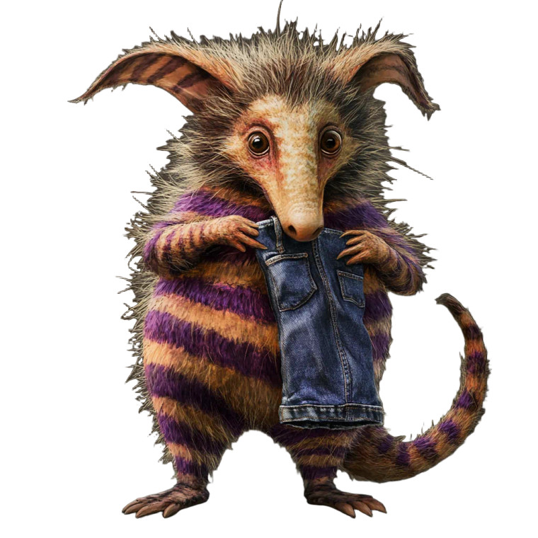 Fluffy Anteater Guilty Jeans Vinyl Car Decal Sticker – Waterproof & UV-Resistant 4.0"