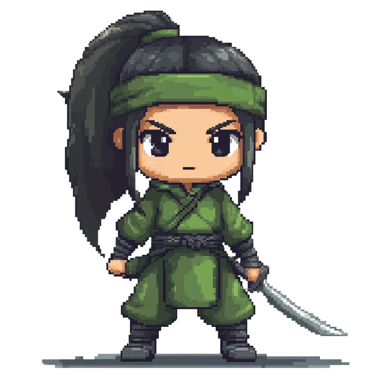 8Bit Ninja Girl Sprite Vinyl Car Decal Sticker – Waterproof & UV-Resistant 4.0" 8Bit Ninja Girl Sprite Vinyl Car Decal Sticker – Waterproof & UV-Resistant 4.0"