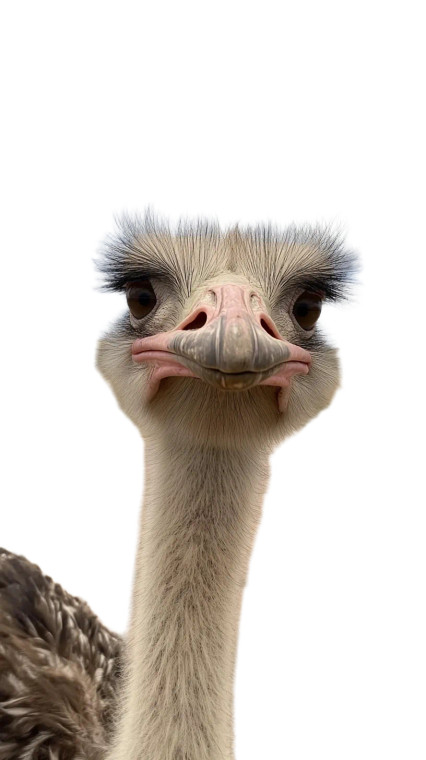 Adult Ostrich Telephoto Vinyl Car Decal Sticker – Waterproof & UV-Resistant 4.85"