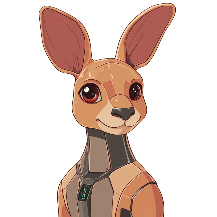 Ai Kangaroo Profile Vinyl Car Decal Sticker – Waterproof & UV-Resistant 4.0"