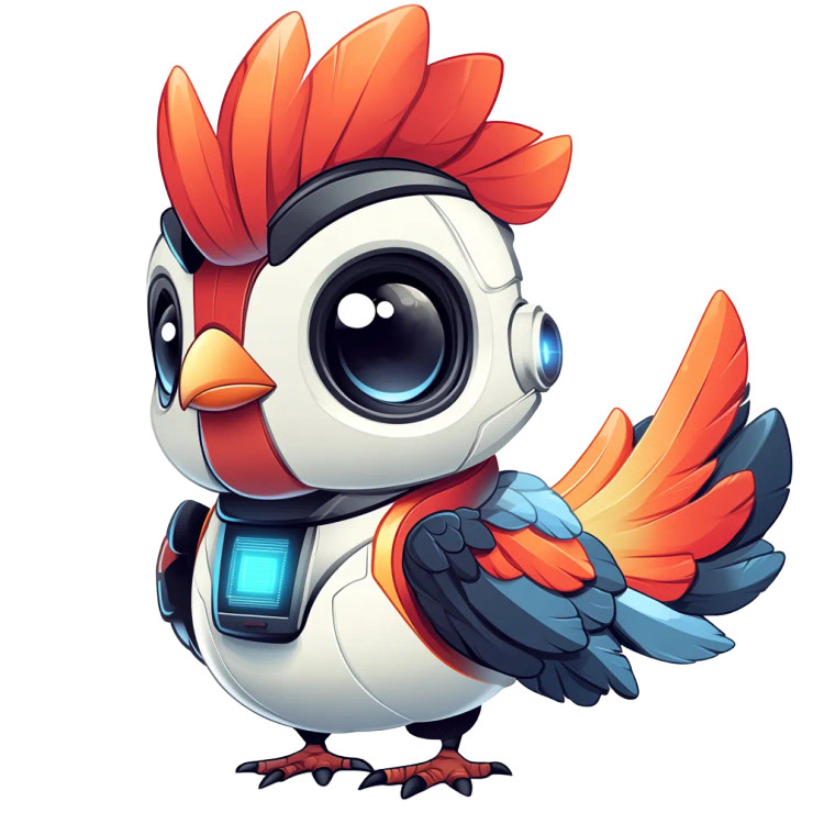 Ai Rooster Bot Logo Vinyl Car Decal Sticker – Waterproof & UV-Resistant 4.0"