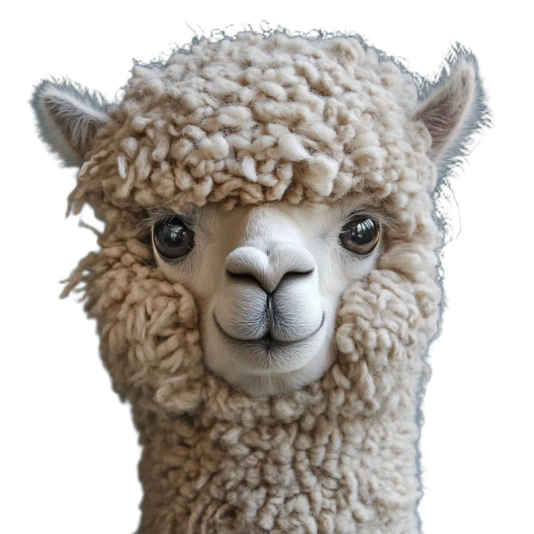 Alpaca No Wool Vinyl Car Decal Sticker – Waterproof & UV-Resistant 4.0"