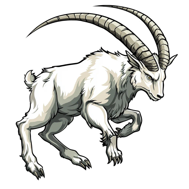 Alpine Ibex Game Character Vinyl Car Decal Sticker – Waterproof & UV-Resistant 4.0"