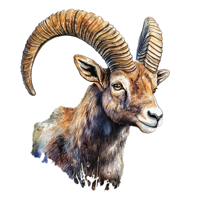 Alpine Ibex Sticker Vinyl Car Decal Sticker – Waterproof & UV-Resistant 4.0"