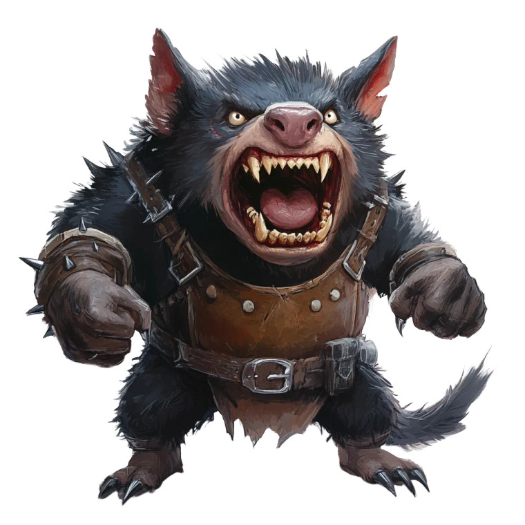 Angry Tasmanian Barbarian Vinyl Car Decal Sticker – Waterproof & UV-Resistant 4.0"