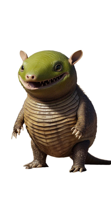 Armadillo Green Mask Vinyl Car Decal Sticker – Waterproof & UV-Resistant 4.0"