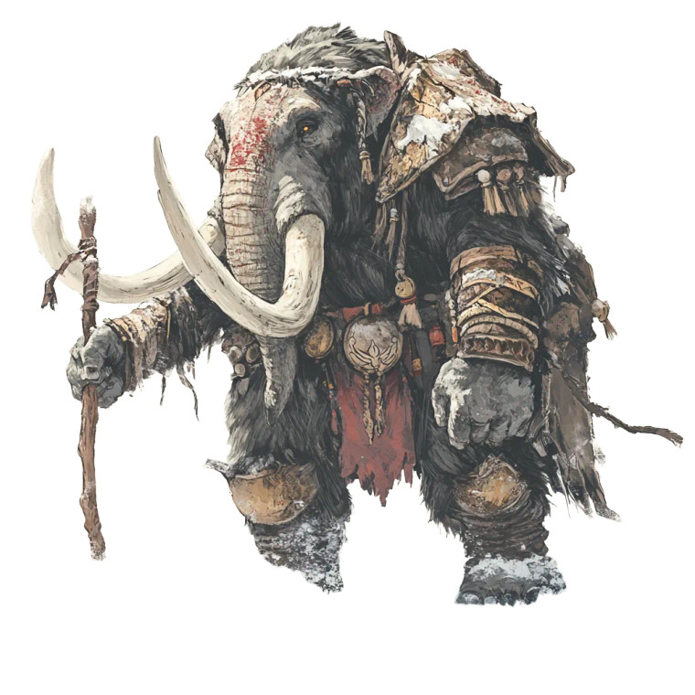 Armored Mammoth Polar Warrior Vinyl Car Decal Sticker – Waterproof & UV-Resistant 4.0"