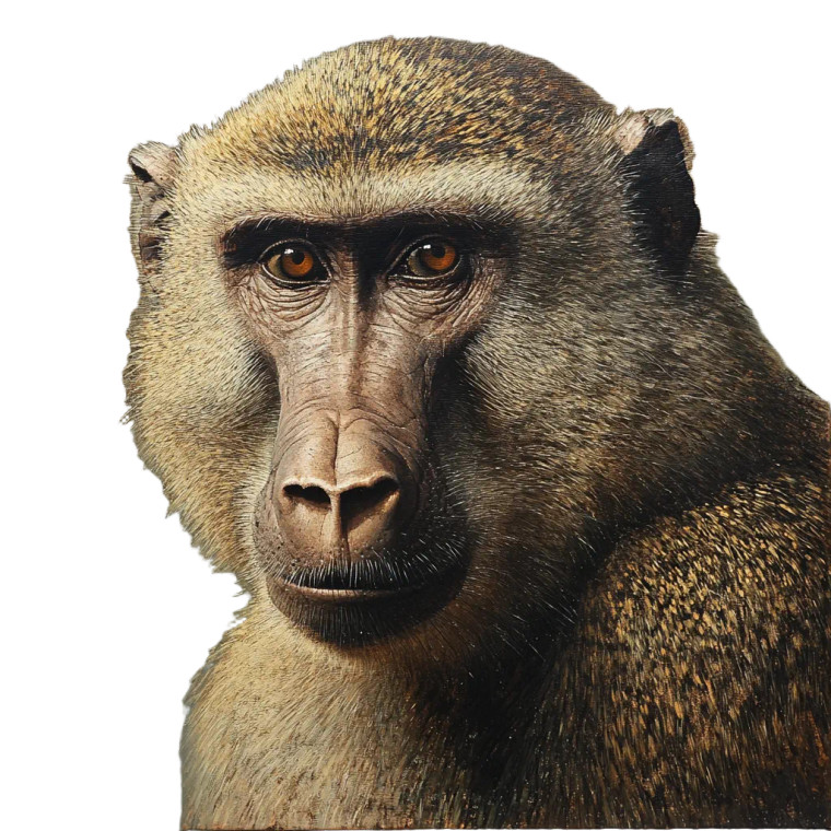 Baboon Image Vinyl Car Decal Sticker – Waterproof & UV-Resistant 4.0"