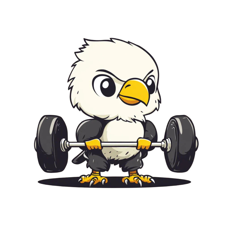 Baby Eagle Weights Anime Vinyl Car Decal Sticker – Waterproof & UV-Resistant 4.0"