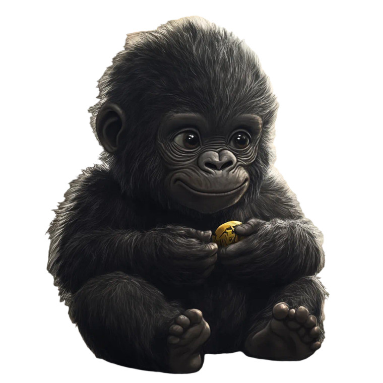 Baby King Kong Vinyl Car Decal Sticker – Waterproof & UV-Resistant 4.0"