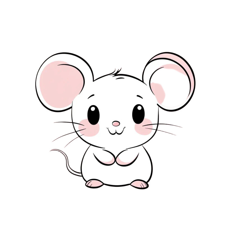 Baby Mouse Kawaii Art Vinyl Car Decal Sticker – Waterproof & UV-Resistant 4.0"