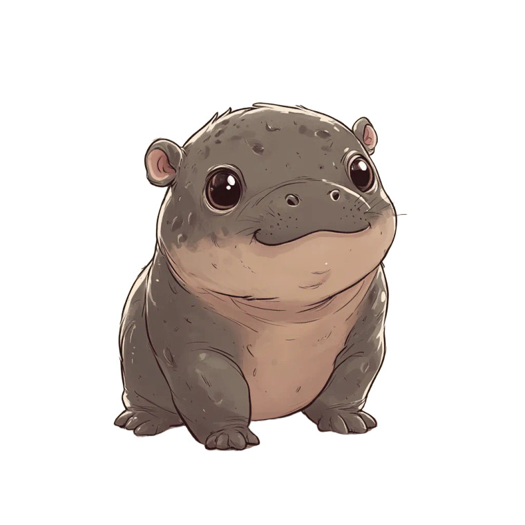 Baby Pygmy Hippo Pusheen Vinyl Car Decal Sticker – Waterproof & UV-Resistant 4.0" Baby Pygmy Hippo Pusheen Vinyl Car Decal Sticker – Waterproof & UV-Resistant 4.0"