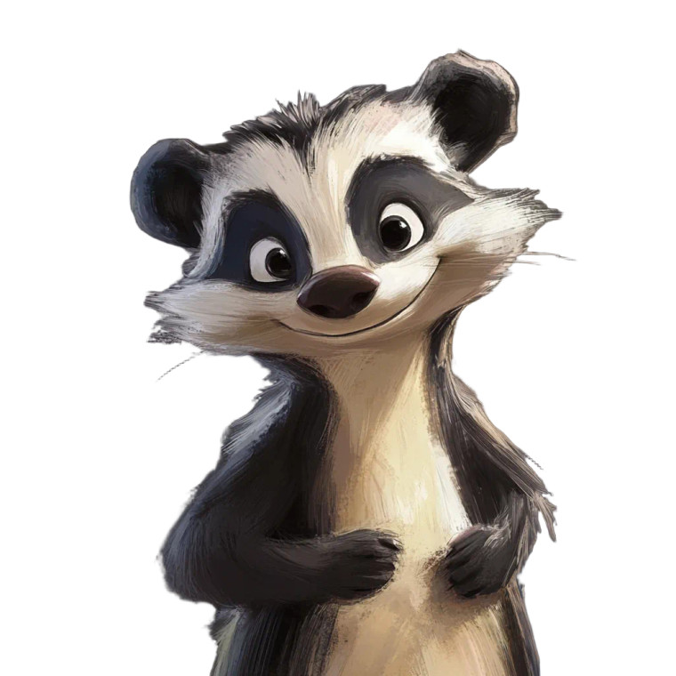 Badger Disney Style Vinyl Car Decal Sticker – Waterproof & UV-Resistant 4.0"