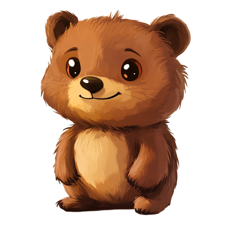 Bear Cub Funny Vector Vinyl Car Decal Sticker – Waterproof & UV-Resistant 4.0"