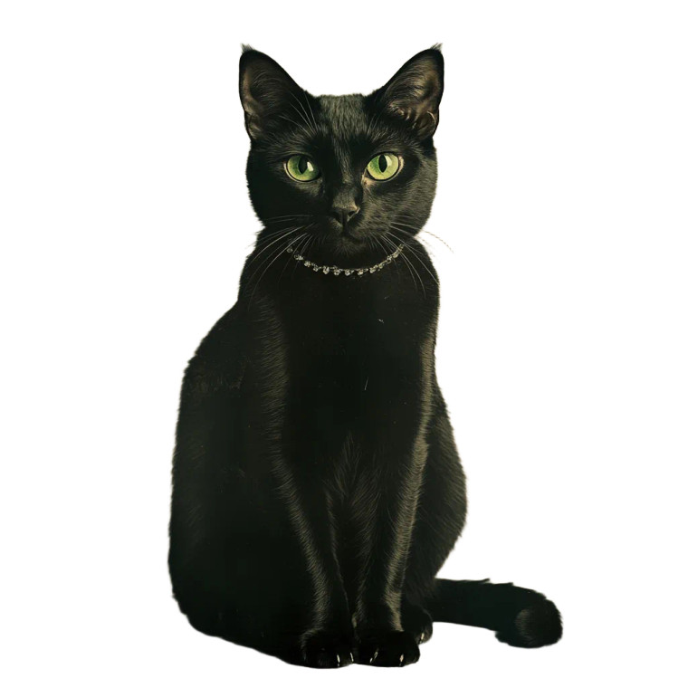 Black Cat Green Eyes Vinyl Car Decal Sticker – Waterproof & UV-Resistant 4.0"
