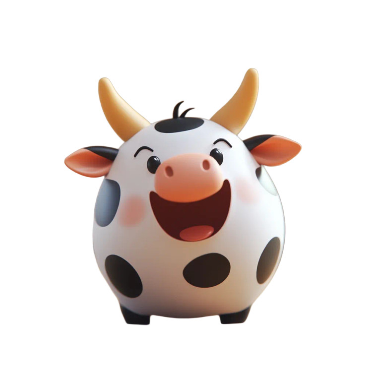 Blind Box Animals Happy Cows Vinyl Car Decal Sticker – Waterproof & UV-Resistant 4.0"