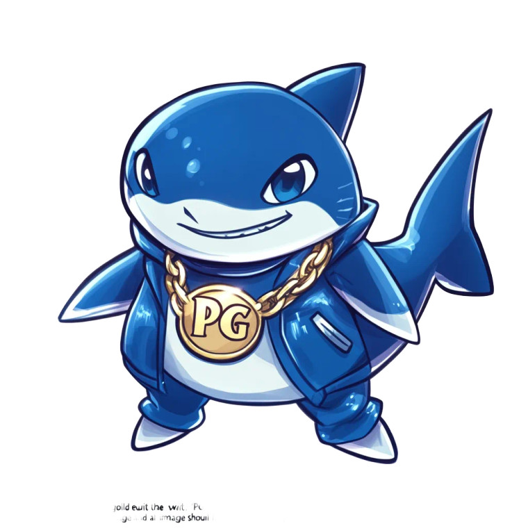 Blue Shark Suit Pg Vinyl Car Decal Sticker – Waterproof & UV-Resistant 4.0"
