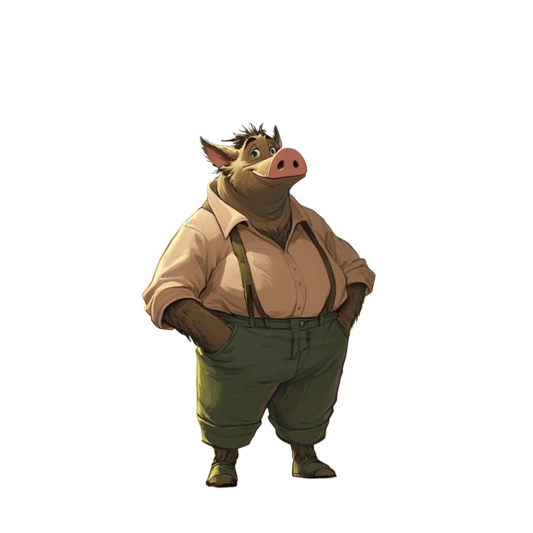 Boar Forest Disney Style Vinyl Car Decal Sticker – Waterproof & UV-Resistant 4.0"