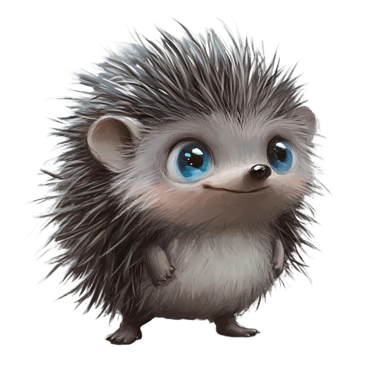 Brave Grey Hedgehog Vinyl Car Decal Sticker – Waterproof & UV-Resistant 4.0"