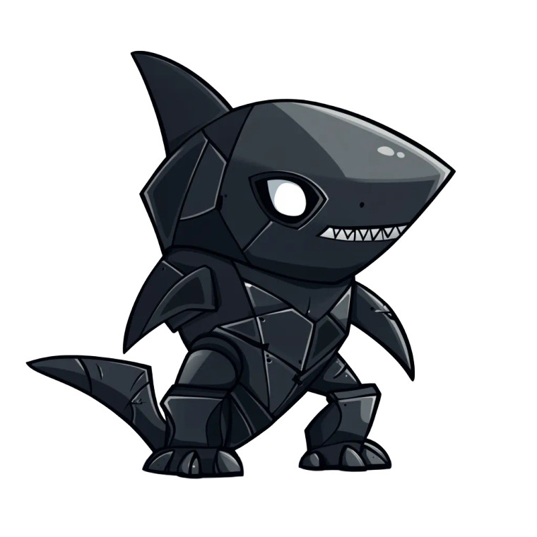 Broken Robot Shark Logo Vinyl Car Decal Sticker – Waterproof & UV-Resistant 4.0"