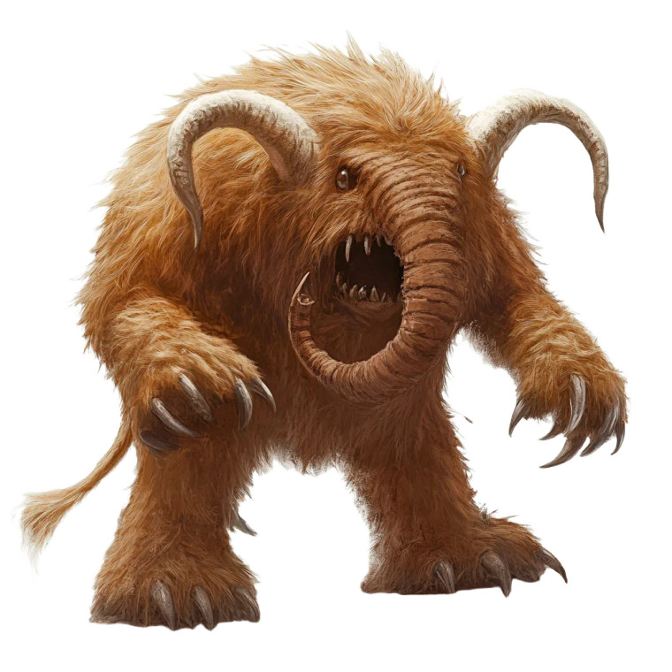 Brown Furry Evil Elephant Vinyl Car Decal Sticker – Waterproof & UV-Resistant 4.0"