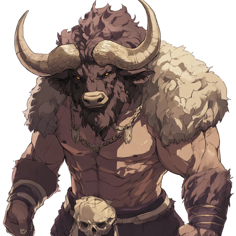 Buffalo Human Hybrid Anime Vinyl Car Decal Sticker – Waterproof & UV-Resistant 4.0"