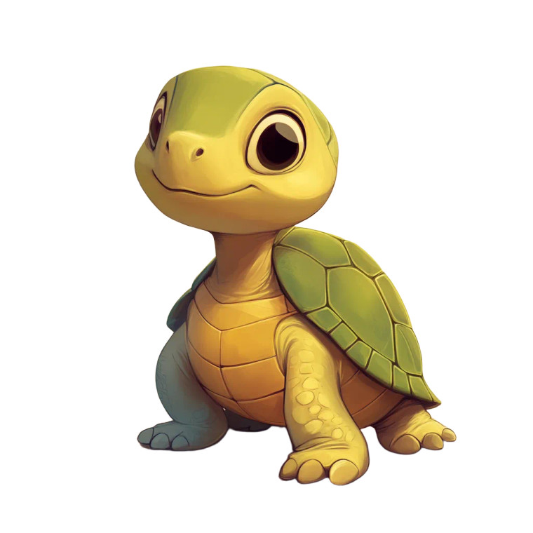 Calarts Turtle Character Vinyl Car Decal Sticker – Waterproof & UV-Resistant 4.0"