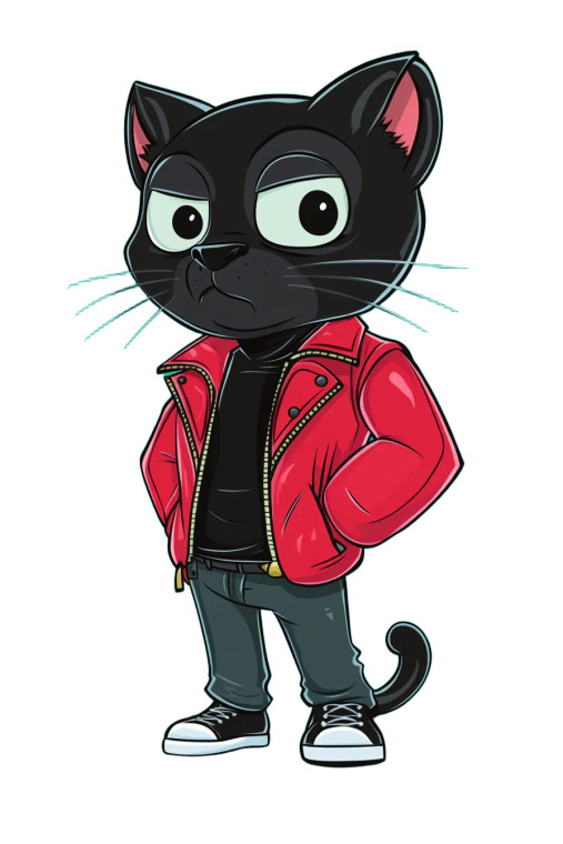 Cartoon Black Panther Simpsons Style Vinyl Car Decal Sticker – Waterproof & UV-Resistant 4.0"