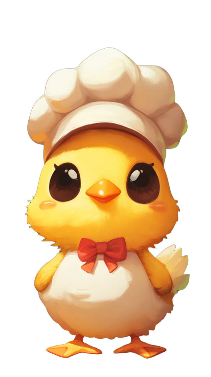 Cartoon Chicken Chef Game Vinyl Car Decal Sticker – Waterproof & UV-Resistant 4.85"
