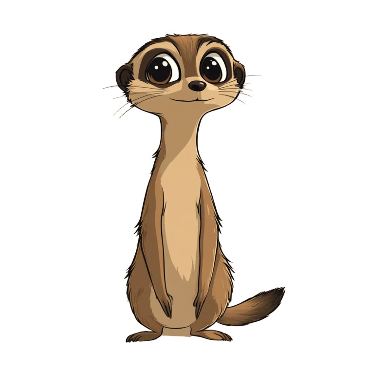 Cartoon Flubbedmeerkat Vinyl Car Decal Sticker – Waterproof & UV-Resistant 4.0"