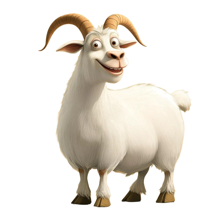 Cartoon Goat Udder Vinyl Car Decal Sticker – Waterproof & UV-Resistant 4.0"