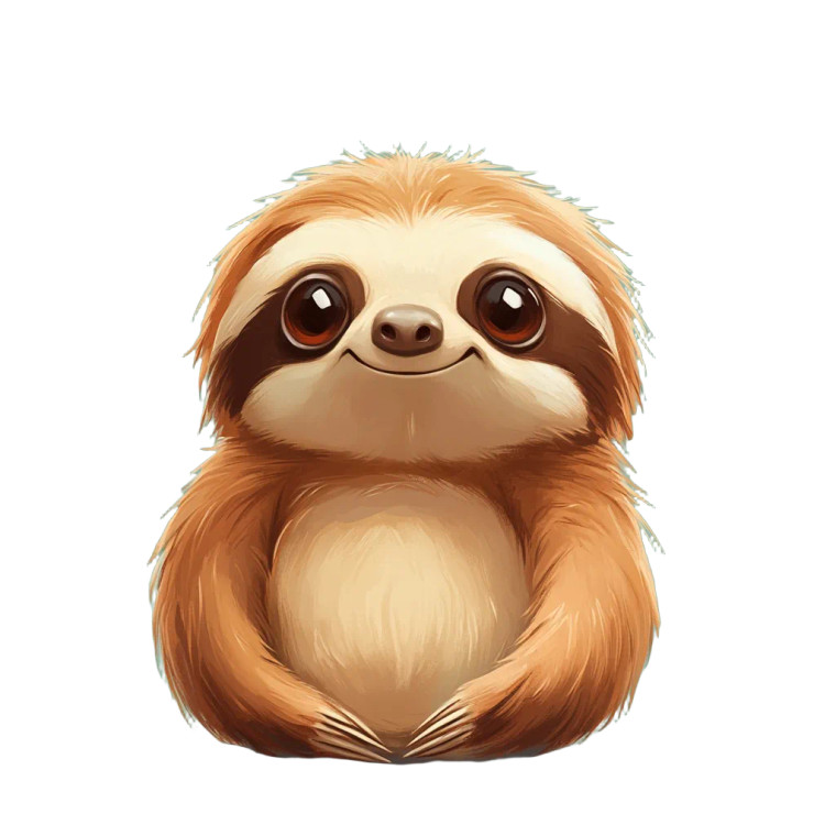 Cartoon Sloth Matt Furie Style Vinyl Car Decal Sticker – Waterproof & UV-Resistant 4.0"